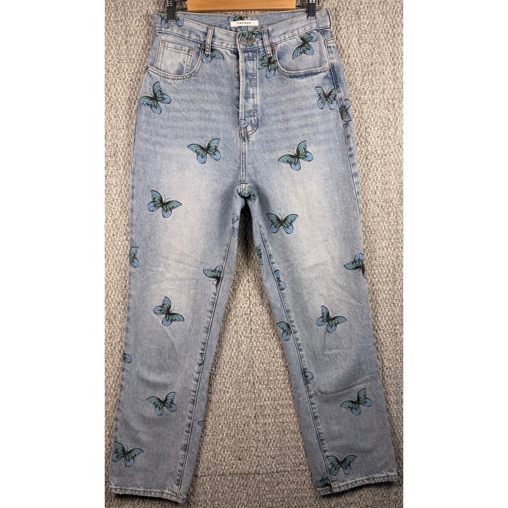 PacSun Butterfly Dad Jean 29 High‎ Waisted Straight Leg Denim Y2K Indie